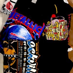 Bundle of concert t-shirts various sizes